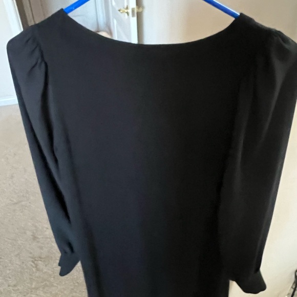 Loft Sweater Dress with Sheer Sleeves - Picture 3 of 4